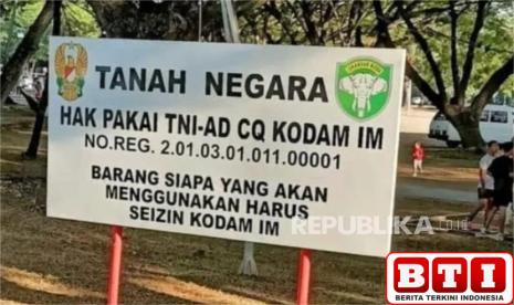 ketua-komisi-ii-dpr-sentil-plang-aset-tni-ad-di-lahan-blang-padang